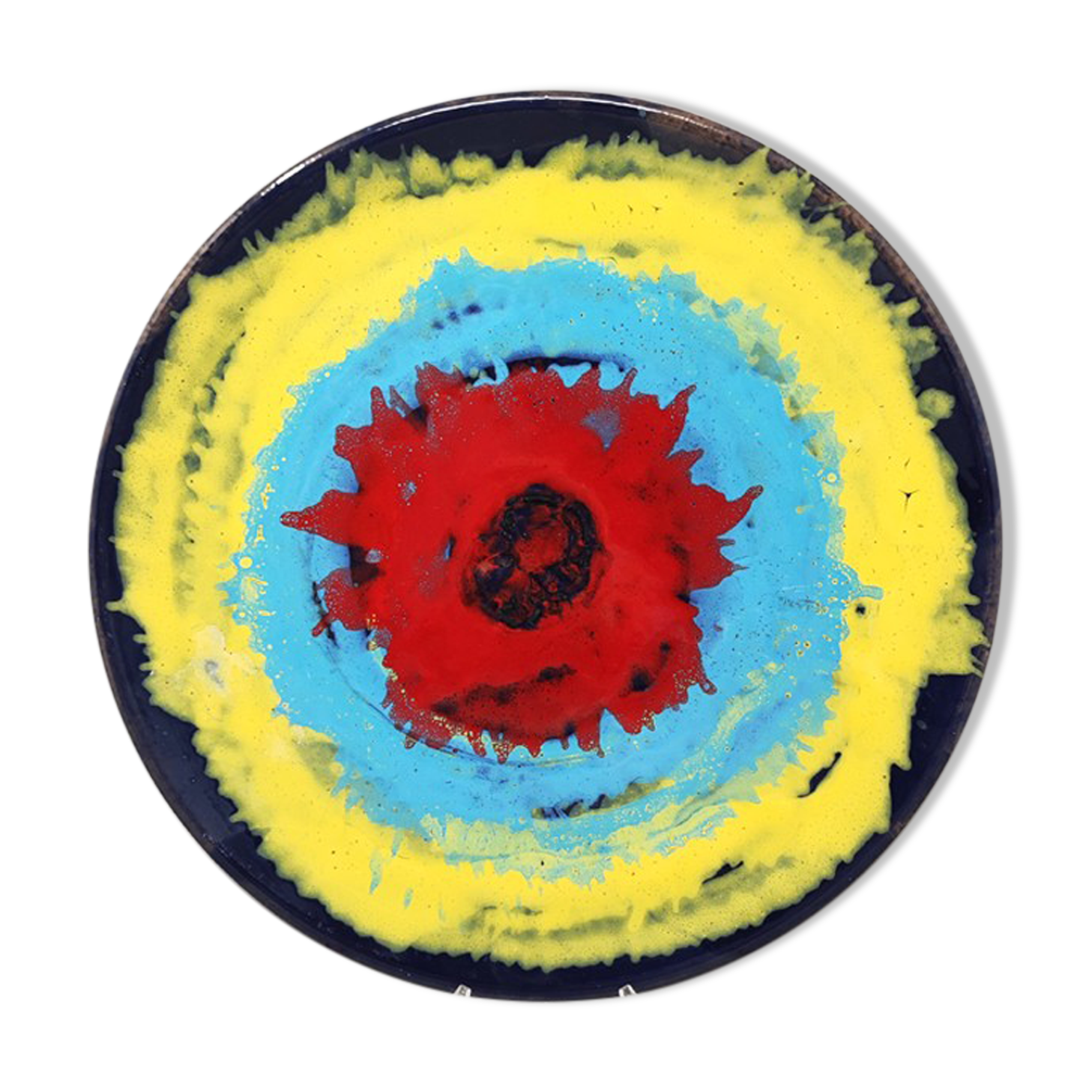 1970s Gorgeous Decorative Plated or Centerpiece by Frumento Spotorno. Made in Italy