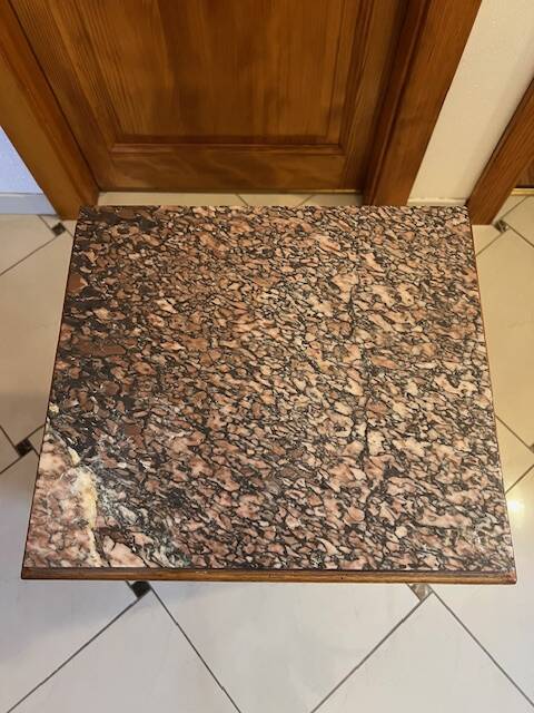 Table de chevet bois et marbre