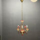Venetian Pink Murano Glass Chandeliers Set of 2, 1960s