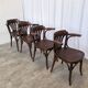 Set of 4 Vintage Bentwood Dining Chair: Mid-Century Thonet Style Armchair