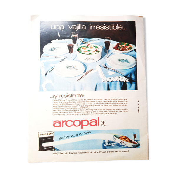Affiche Publicitaire Espagnole Arcopal 1961 Selency Affiche Publicitaire Espagnole Arcopal 1961 Selency
