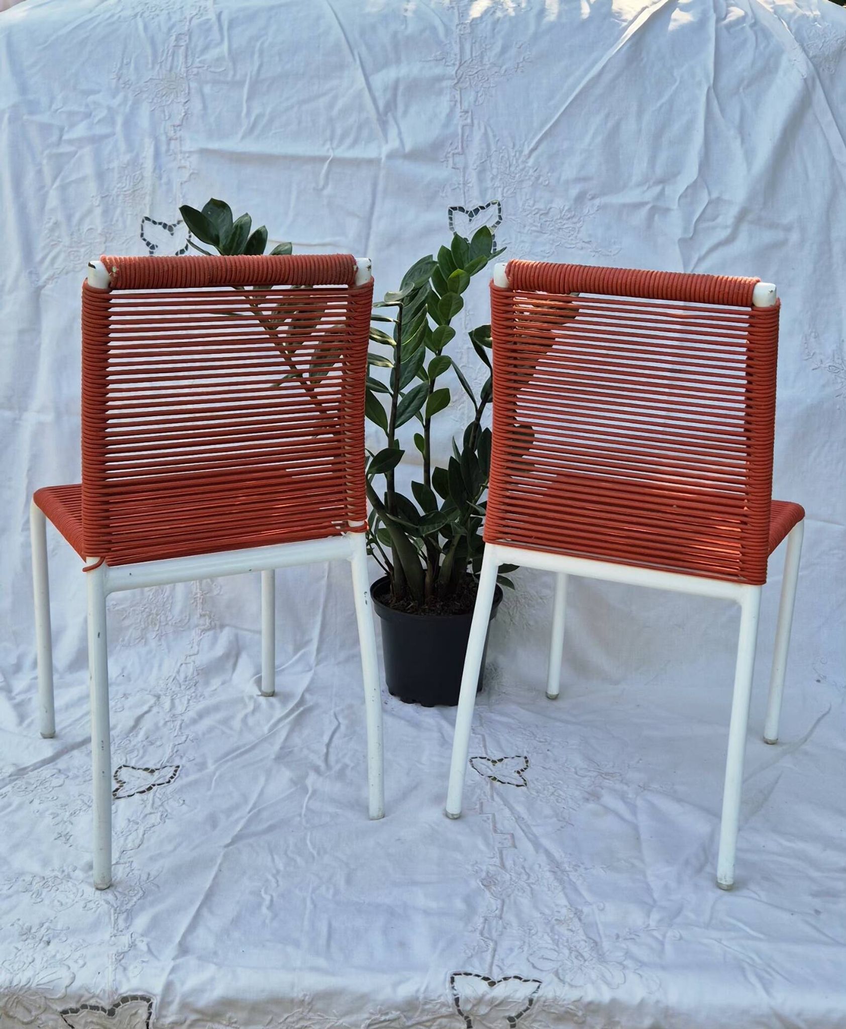 2 chaises enfant scoubidou - années 50