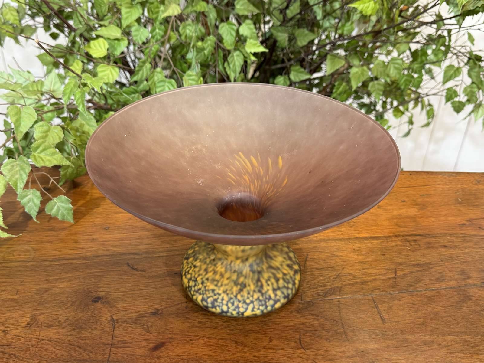1950s Art Deco style unsigned glass paste bowl