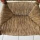 Vintage Spanish low chair in painted wood and straw (Majorca Andalusia)