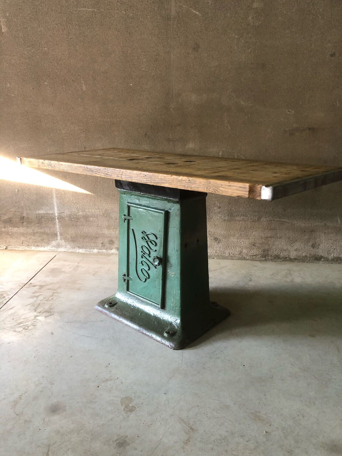 Industrial dining table