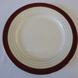 Digoin sarreguemines opaque porcelain dinner plates, pasteur pattern