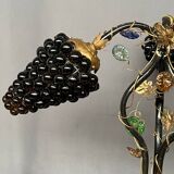 Art Nouveau table lamp with a Murano glass shade.