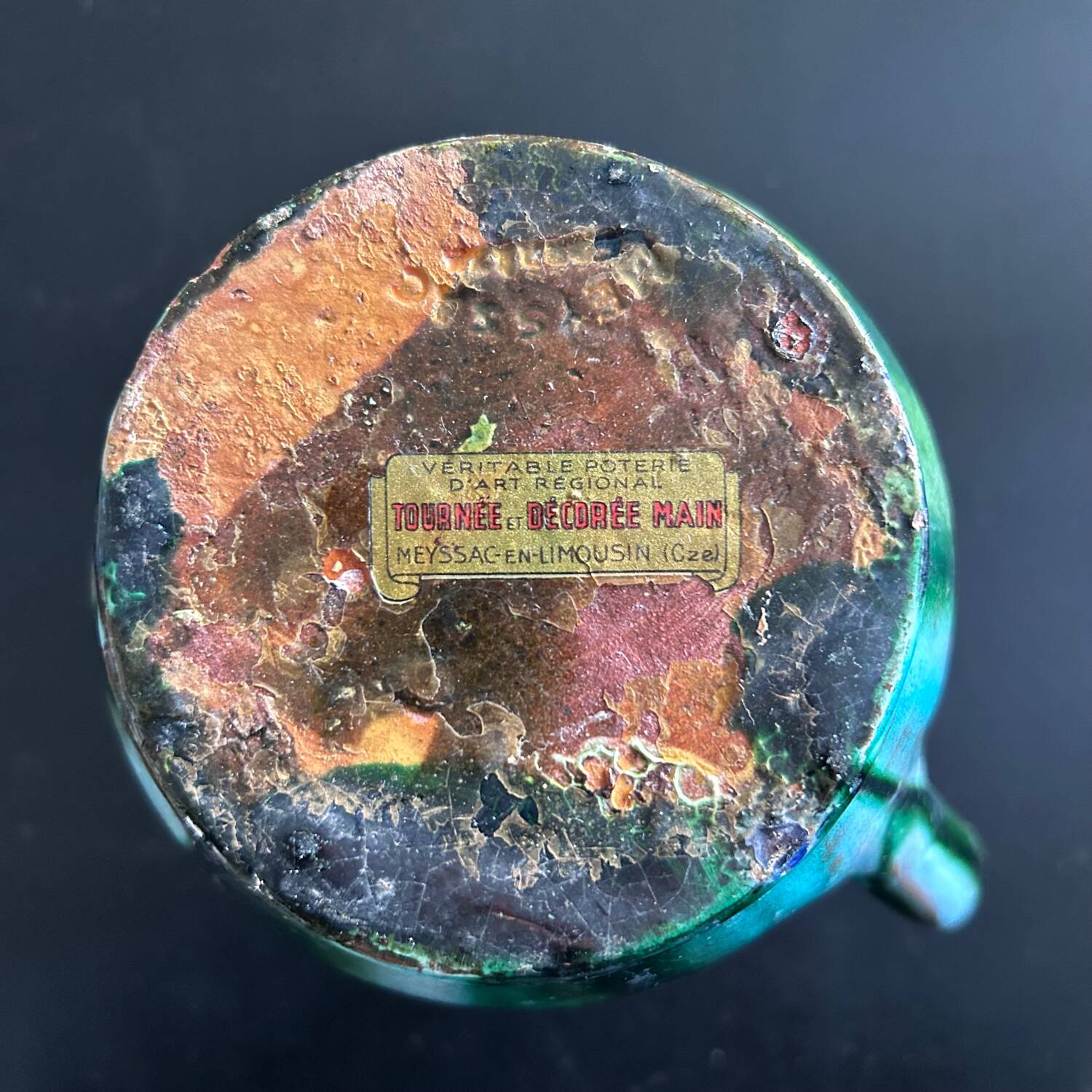 Pottery pitcher from Meyssac in Limousin