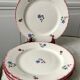 Set of 5 flat plates badonviller model "dany" years 30-40