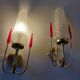 Lunel House wall lights frosted glass 1960s