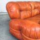 Mid-Century Modern Italian Leather 3 Seat Sofa, 1970s