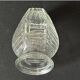 Art Deco geometric pattern glass hyacinth vase, 1930