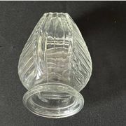 Vase à jacinthe en verre motif géométrique Art Déco 1930