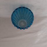 Vintage glass vase with bubble decoration