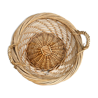 Panier corbeille en osier ancien