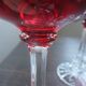 set of 4 cut glasses color crystal Saint Louis