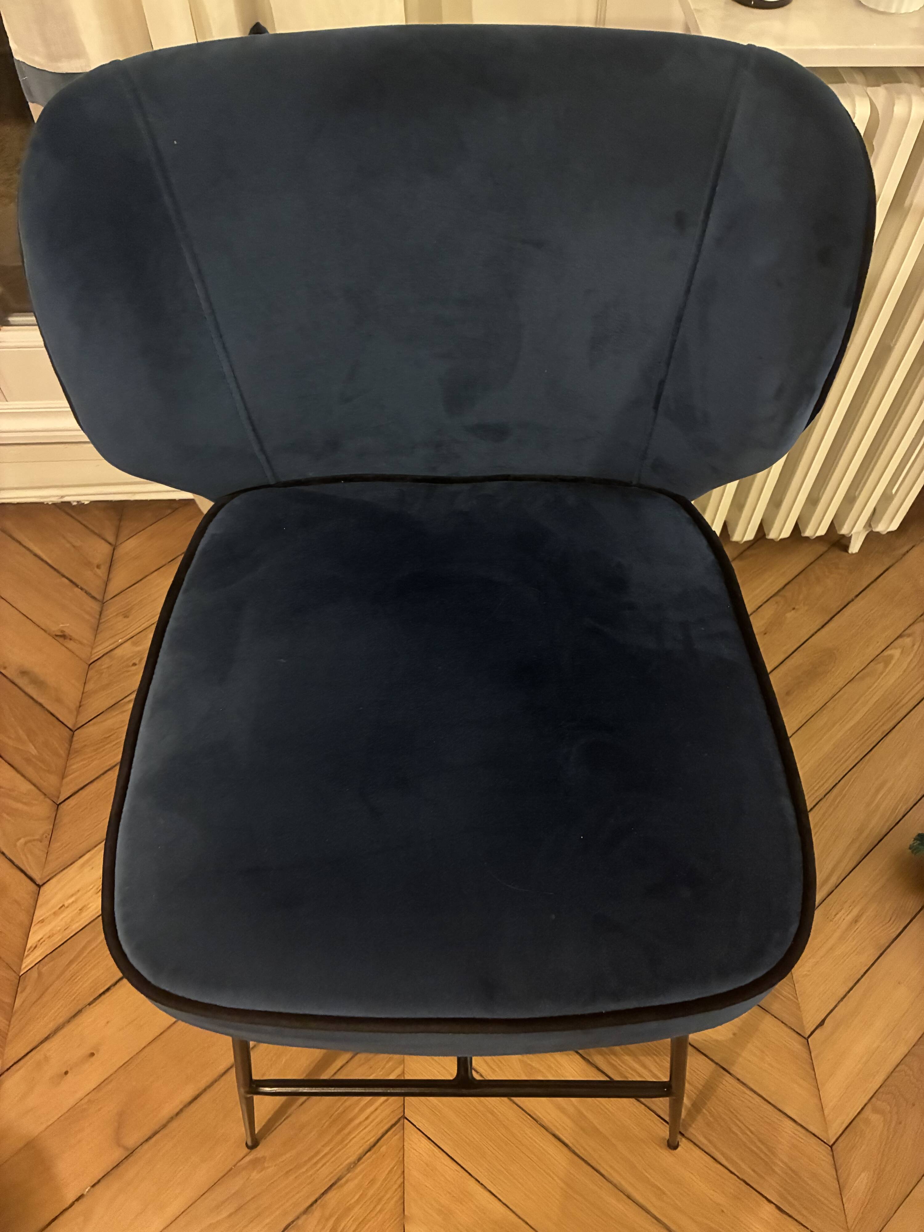 Chaise haute velours