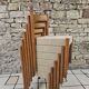 6 chaises Scandinave 1960' sangles tressées