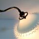 Opaline porcelain brass wall lamp early twentieth century