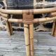 Console / coffee table in rattan and tempered glass.