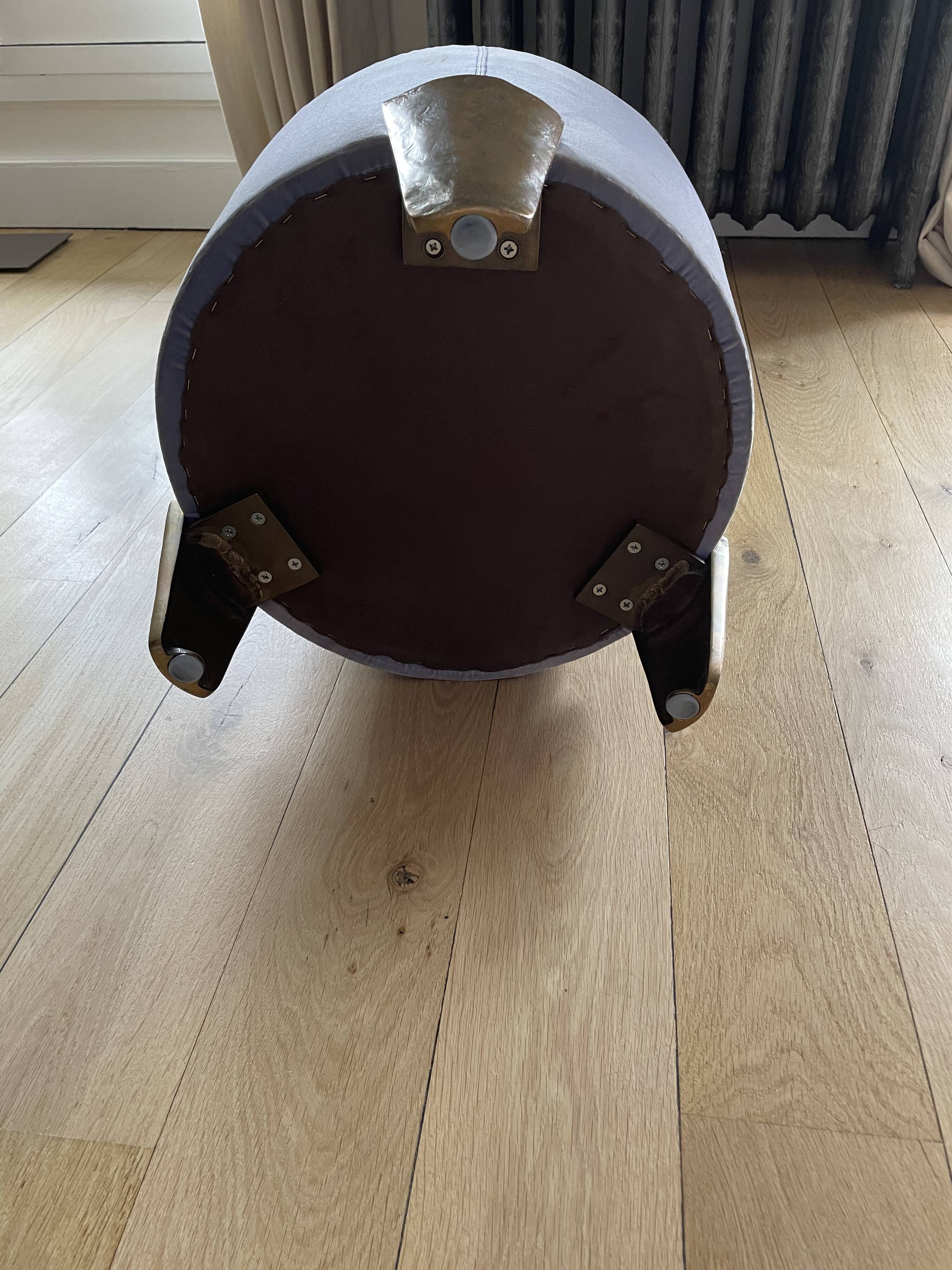 Pouf velours Garouste et Bonetti