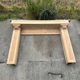 Carved solid oak fireplace mantel