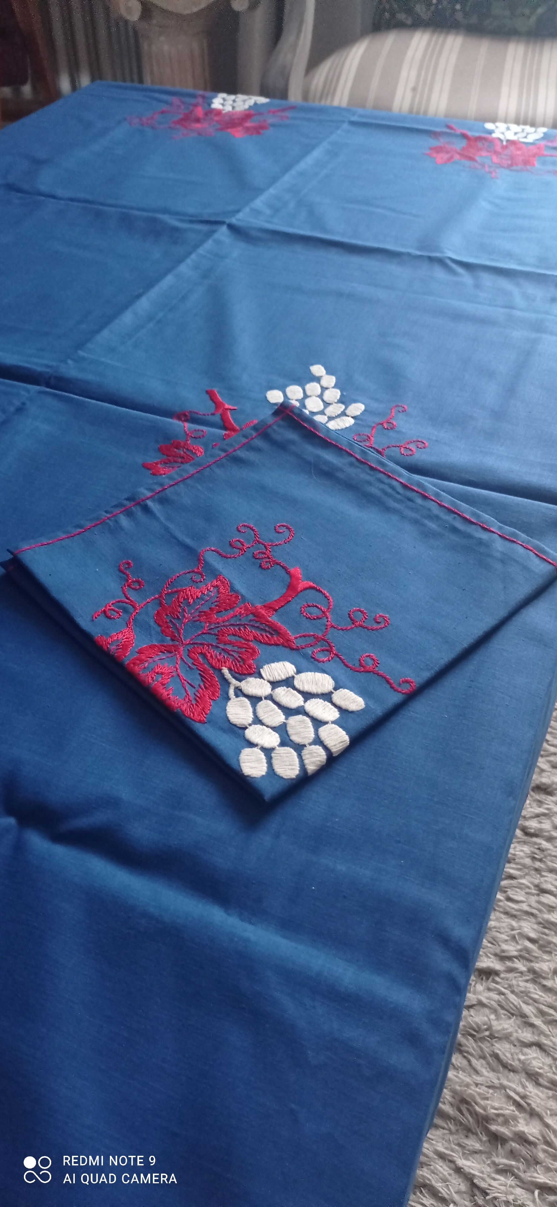 Old embroidered tablecloth