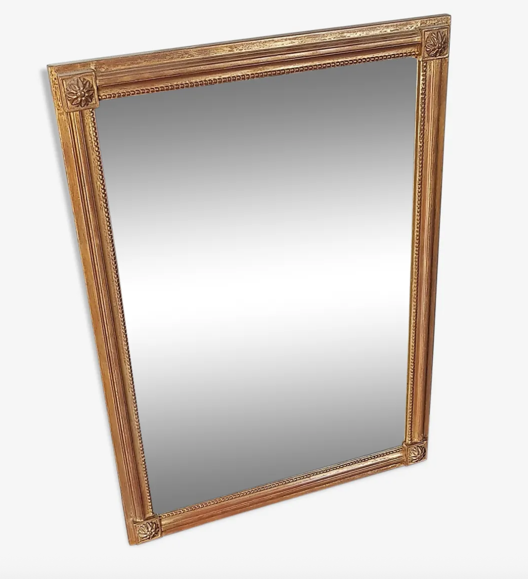 Antique mirror with a gilded wooden frame 81x59cm