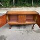 Basque Spanish wooden display cabinet buffet with 2 glass panels