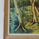 Vintage landscape painting