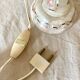 Vintage lamp in alabaster and mother-of-pearl
