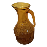 Vintage amber glass pitcher