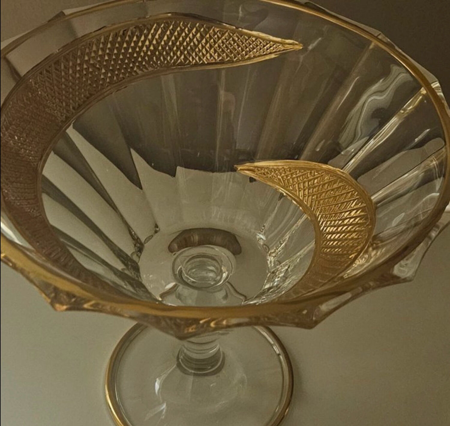 Coupe cristal et or