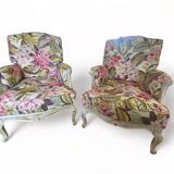 Pair of cocooning armchairs