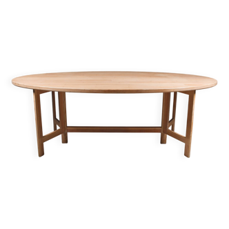 Table à manger en pin cérusé. Ollé Pira. Suède années 1960