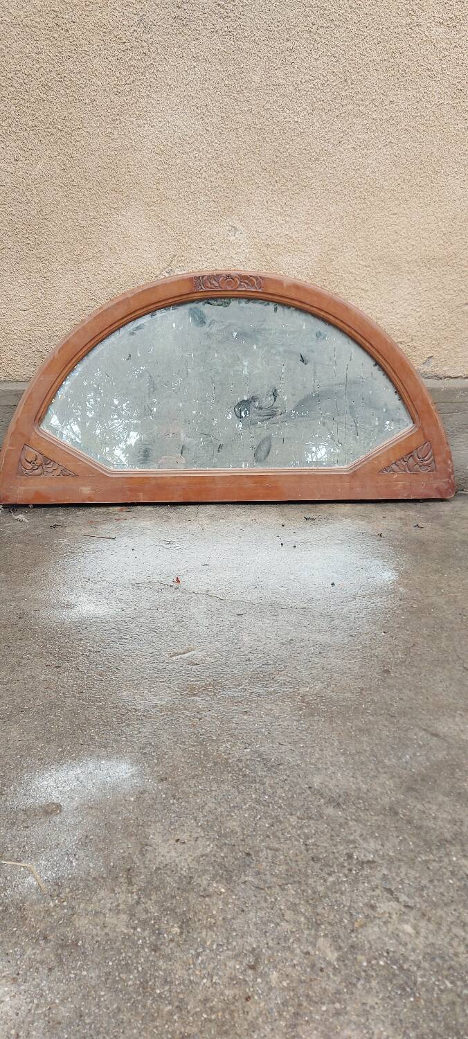 Art Deco half-moon mirror