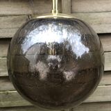 Suspension en verre jaune de Biot années 70