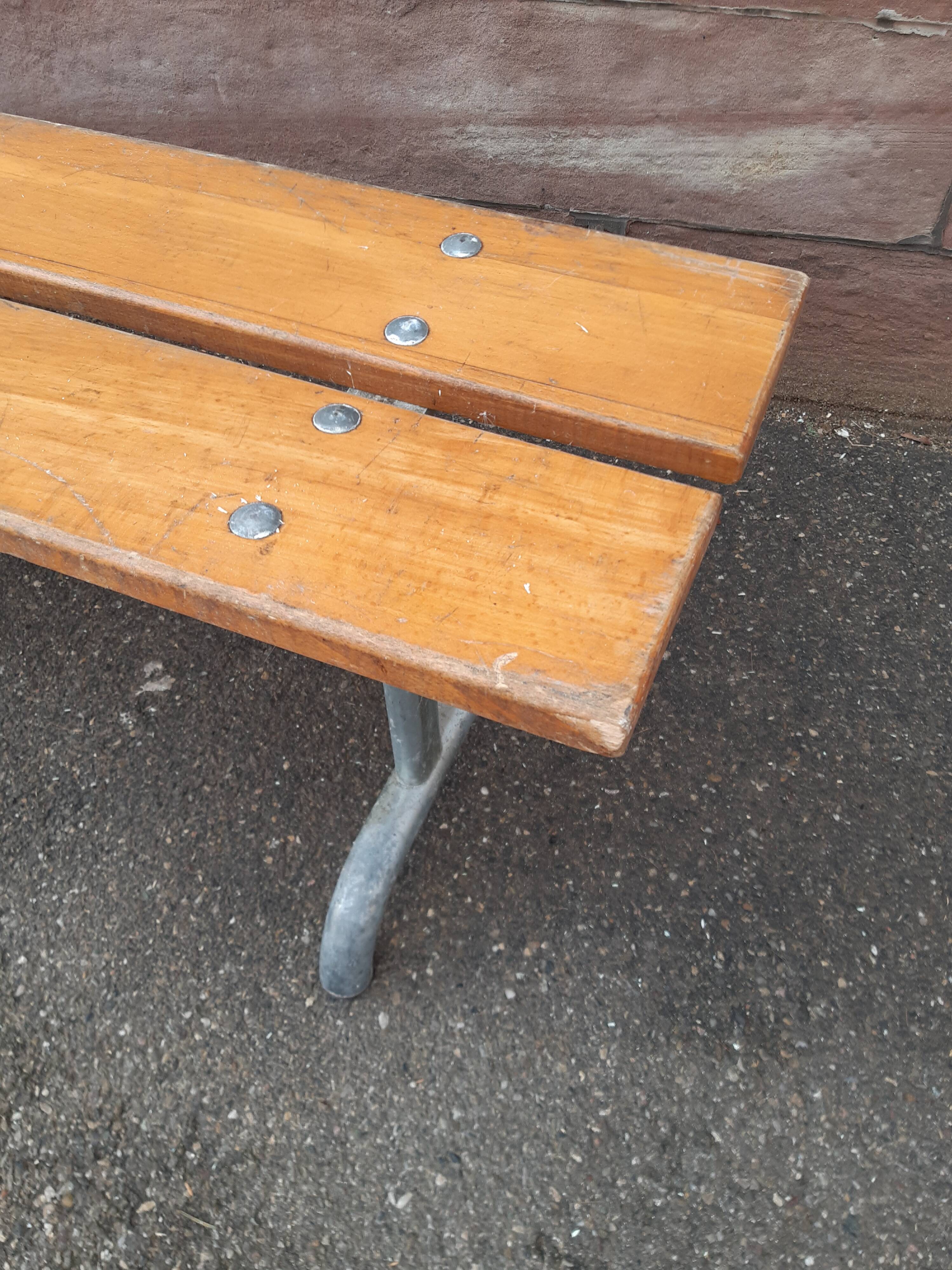 Vintage adult industrial bench