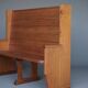 Banc d'église en pin néerlandais traditionnel, années 1930