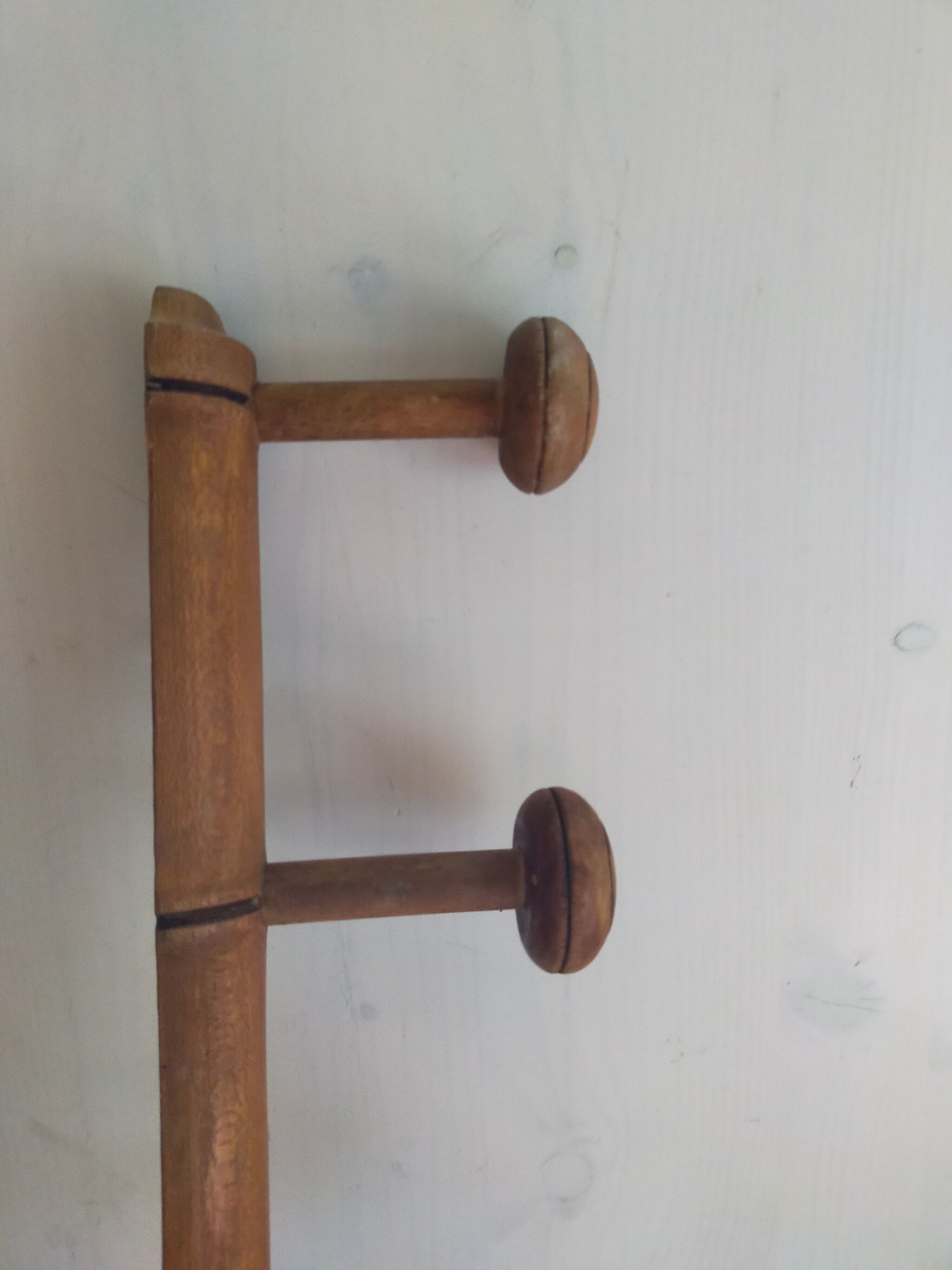 Bamboo wooden wall coat holder 6 hooks