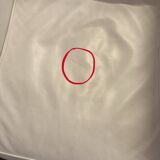 Pair of white leather and chrome armchairs