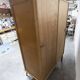 1950 wardrobe with compass legs, sliding doors, and a new top.