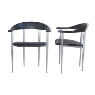 Armrest chairs by Fasem Italia 1980