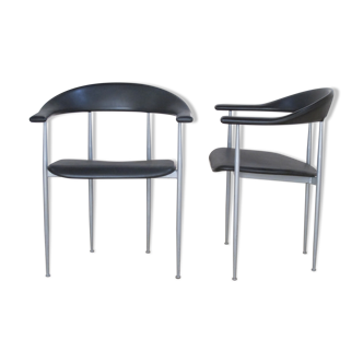 Armrest chairs by Fasem Italia 1980