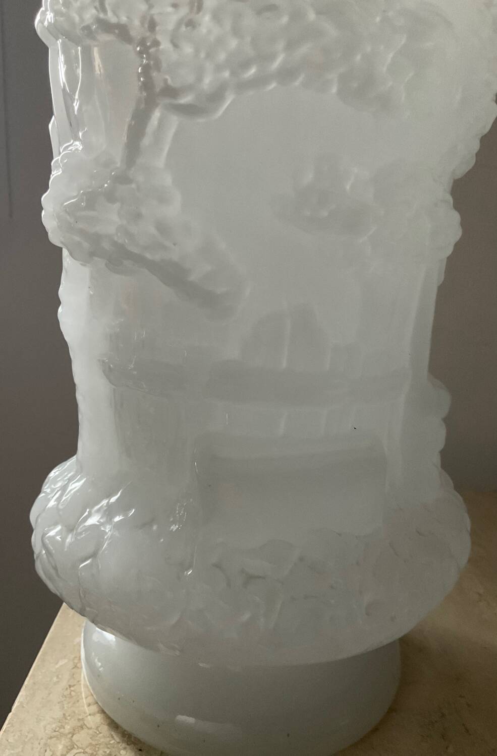 Large Art Deco opaline vase