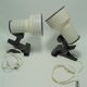 Pair of vintage clip-on spotlights