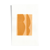Peinture Monotype  sur papier - illustration Peinture Monotype abstraite sur papier -M101 signé Eawy