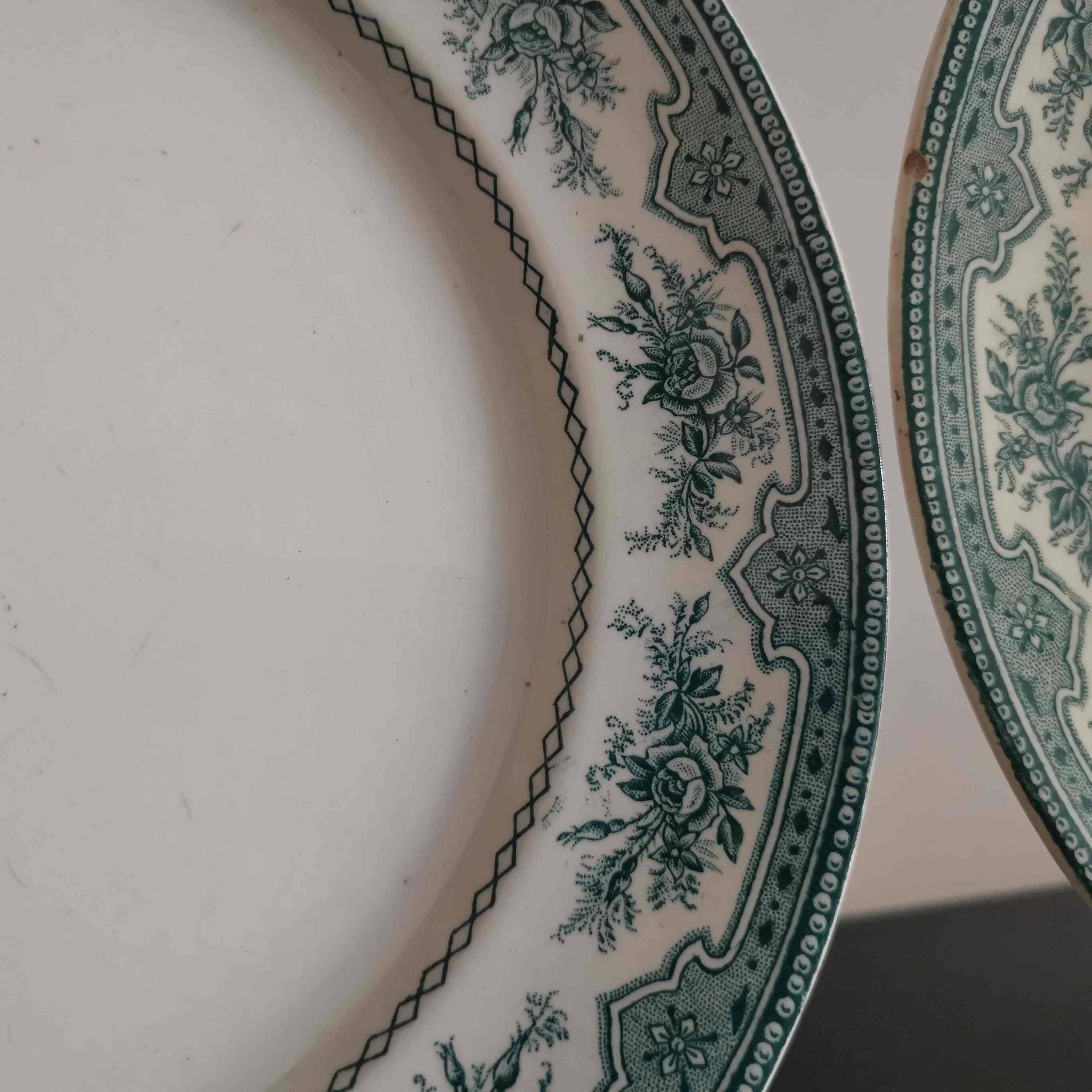 2 Moss Roses flat plates