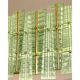 Contemporary Modern Italian Green“Tropical” Murano Glass Gold Chandelier