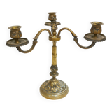 old Candlestick with 3 branches, Bronze Candlestick